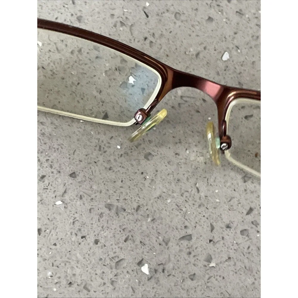 SOHO EYEGLASSES FRAMES ONLY Half RIM 49-18-135 Brown 6145 Rectangle Red